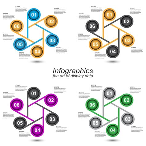 Modelo de infográfico de coleção para visualização e classificação de