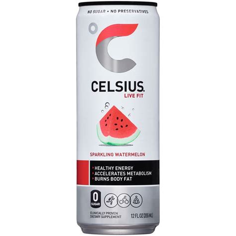 Celsius® Live Fit Sparkling Watermelon Dietary Supplement Reviews 2020