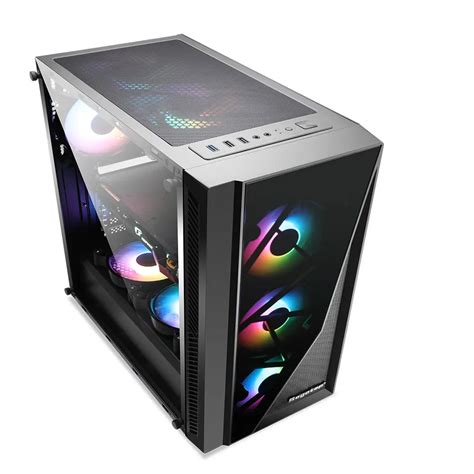 Pc Triangle Gaming Pc 2021 Style Suit Led Logo Light Computer Case