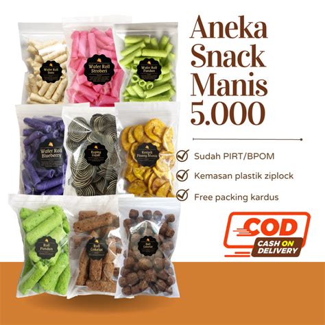 Jual DELISH SNACKS Aneka Snack Serba Manis 5rb 5 Ribu Cemilan