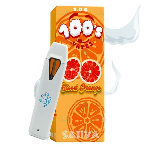 100s Vapes 2g Disposable Vape Blood Orange