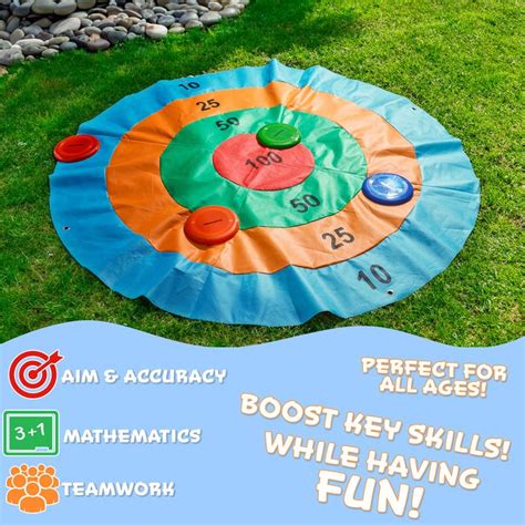 kreativekraft disc throwing game  kids  family outdoor target
