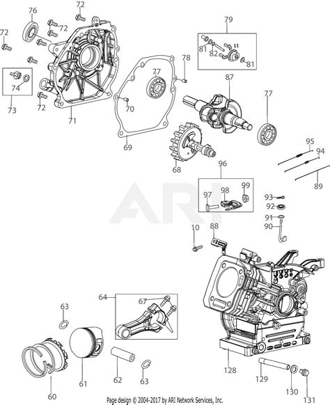 Troy Bilt 170 Nu 280cc Engine Parts Diagram For 170 Nu Crankcase