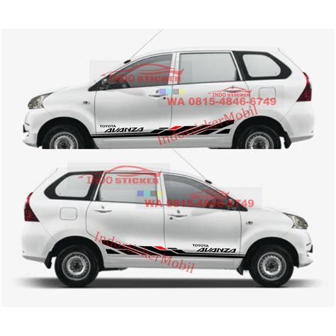 Toyota AVANZA Car STICKER CUTTING AVANZA SIDE BODY Car STICKER Shopee