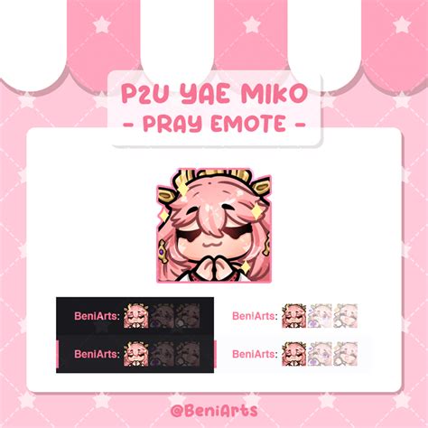 P2u Yae Miko Pray Emote Genshin Impact Beniartss Ko Fi Shop Ko