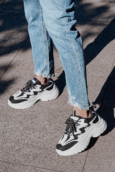 Black And White Sneakers Chunky Sneakers Athleisure Sneakers Lulus