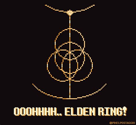 Elden Ring Logo Pixel Art Reldenring