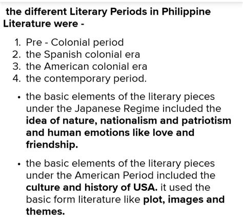 What Do You Know About Different Literary Periods In The Philippines