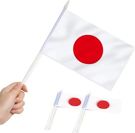 Amazon.com : Anley Japan Mini Flag 12 Pack - Hand Held Small Miniature ...