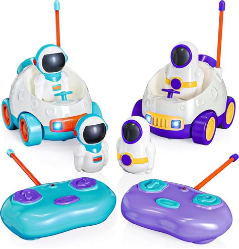 Tecnock Lot De Voitures T L Command Es Pour Tout Petits Astronautes