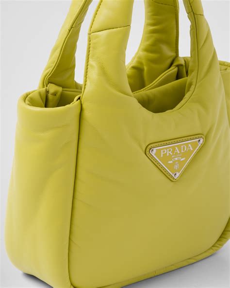 Citron Yellow Small Padded Prada Soft Nappa Leather Bag Prada