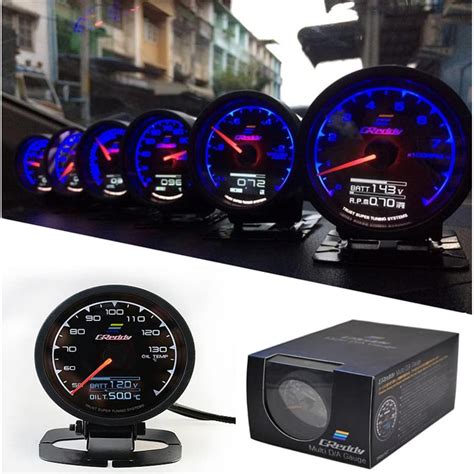 GReddy Multi LCD Digital Display Turbo Boost Gauge Car Gauge Inch 62mm