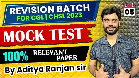 🔴day 05 Mock Test Free Revision Batch Ssc Cglcpochsl