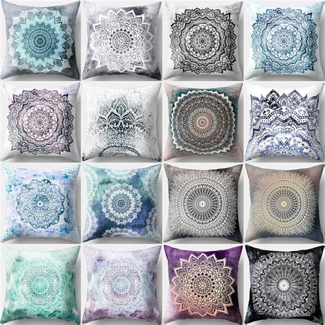 Mylb Pc Bohemian Boho Cover Decorative Pillowcase Floral Cushion