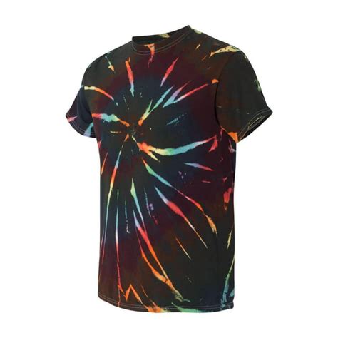 Dyenomite Multi Color Spiral Tie Dyed T Shirt 200ms Aurora Size