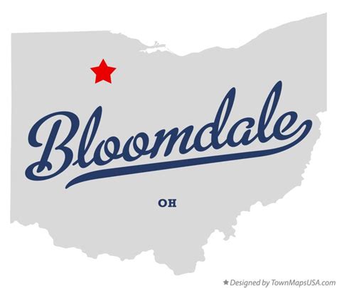 Map of Bloomdale, OH, Ohio