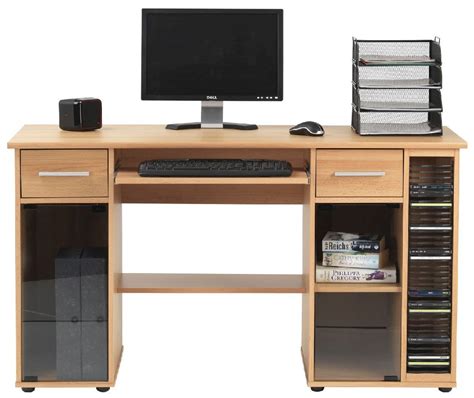 Alphason San Jose Beech Computer Desk Aw12007 Cfs Uk