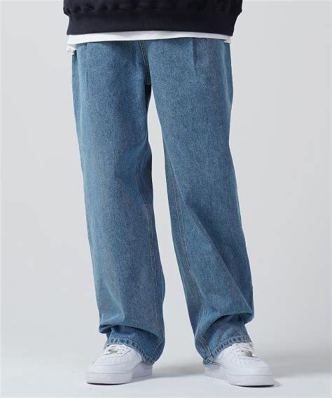 MUSINSA GAKKAI UNIONS One Tuck Wide Fit Elasticated Waist Denim Pants