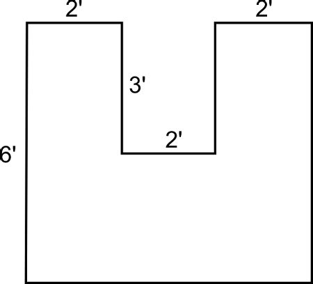 Determine the area of the irregular shapes. | Homework.Study.com