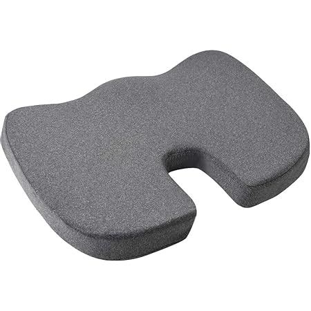 Amazon Basics Coussin de siège en mousse à mémoire de forme Gris Forme