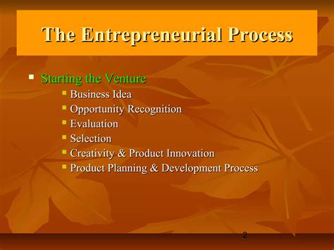 The Entrepreneurial Process Ppt