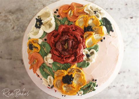 Buttercream Palette Knife Painting Cake Video