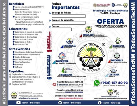 Convocatoria Admisión 2024 Tecnm Pinotepa Tecnológico Nacional De