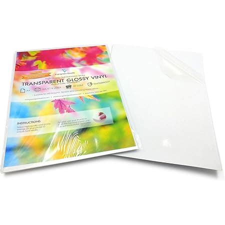 Sheets Waterproof A Vinyl Matte White Blank Self Adhesive Sticker