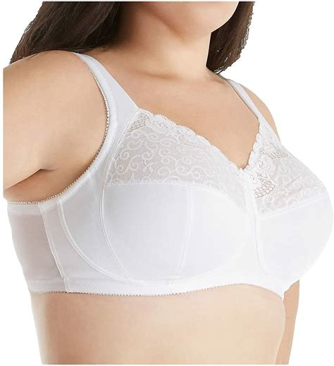 Glamorise White Comfortlift Rose Lace Wirefree Suppor… Gem