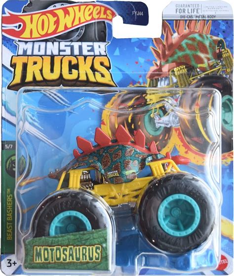 Hot Wheels Monster Trucks Beast Bashers 5 7 Motosaurus BBHNW21 EBay