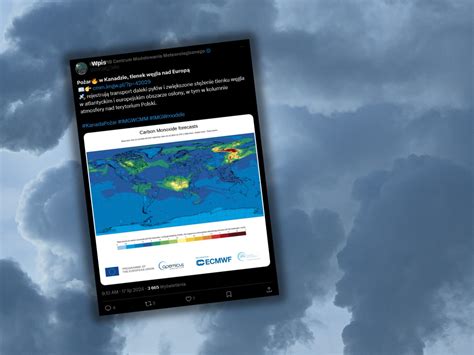 IMGW opublikował niepokojącą grafikę Chmura zanieczyszczeń znajduje