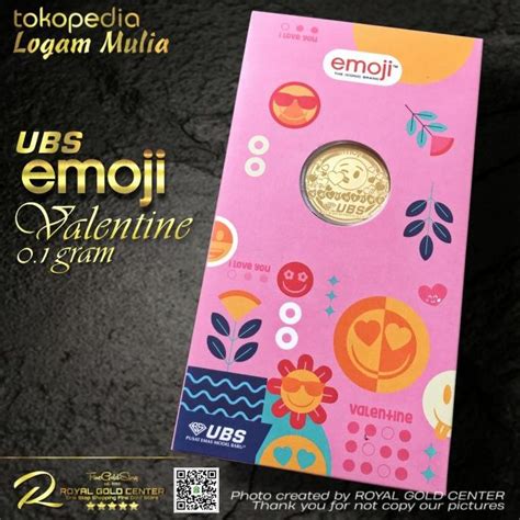 Jual Ubs Angpao Valentine Gift Series Emoji 0 1 Gram Logam Mulia Emas