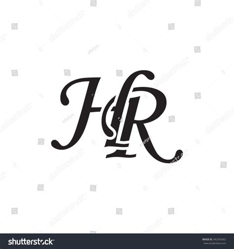 Hr Initial Monogram Logo Vetor Stock Livre De Direitos 342393362