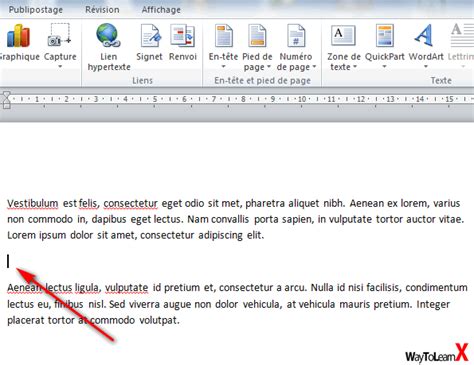 Comment insérer un saut de ligne dans MS Word WayToLearnX