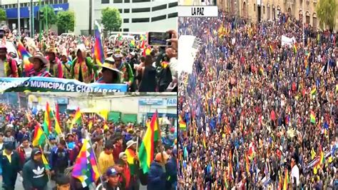 Bolivia Masivas Marchas En La Paz Concentraciones Cabildo Del Pueblo