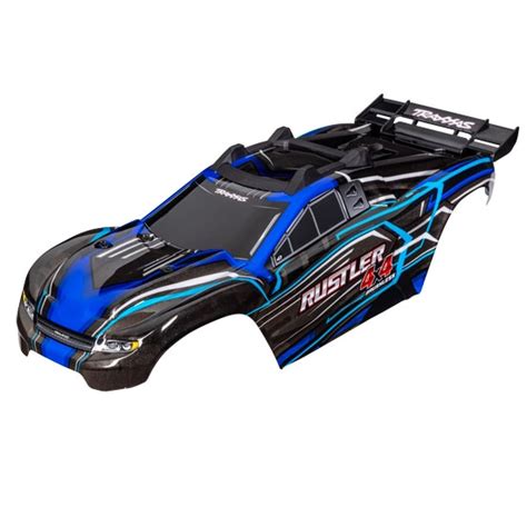 Traxxas 6740 Blue Rustler 4x4 Body Blue Havoc Speed