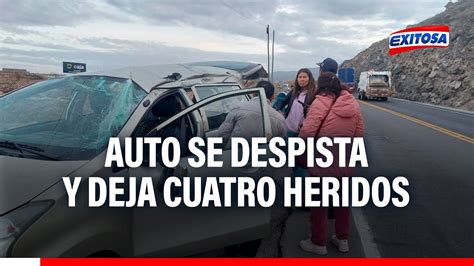 Auto se despista en la vía Arequipa Yura y deja cuatro personas