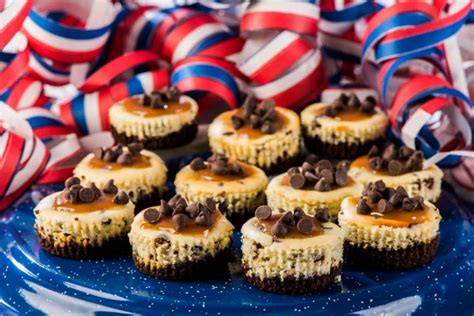 Salted Caramel Chocolate Chip Cheesecakes Recipe The Finer Cookie