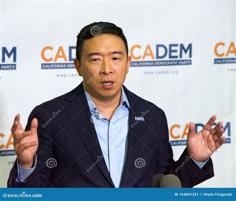 Presidential Candidate Andrew Yang Speaking At The Democratic Convention Editorial Photo Image