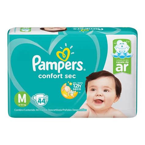 Fralda Pampers Confort Sec M Mega Com 44 Unidades Drogariacatarinense