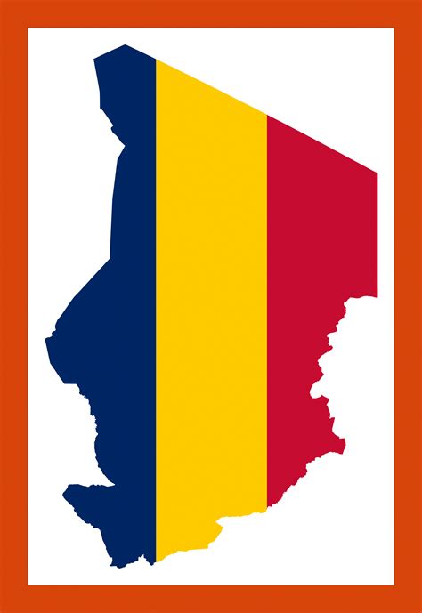 Flag Map Of Chad Maps Of Chad Maps Of Africa Map Maps Of