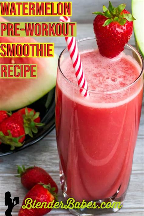 Summer Love Watermelon Pre Workout Smoothie Blender Babes