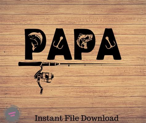 Papa Svg Reel Cool Papa Fishing Svg Fishing Clipart Fish Etsy Finland