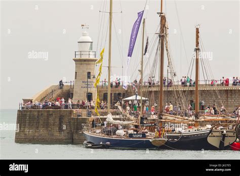 Tall Ships Visiting The Folkestone Harbour Arm Stock Photo Alamy