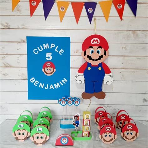 Cotill N Completo Para Ni Os Artesanal Mario Bros