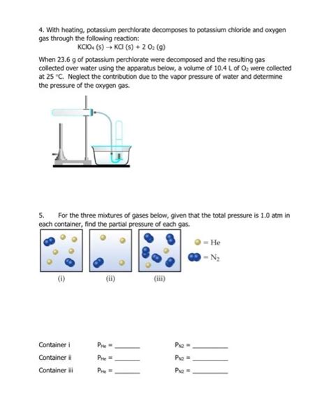 Solved With Heating Potassium Perchlorate Decomposes To Chegg