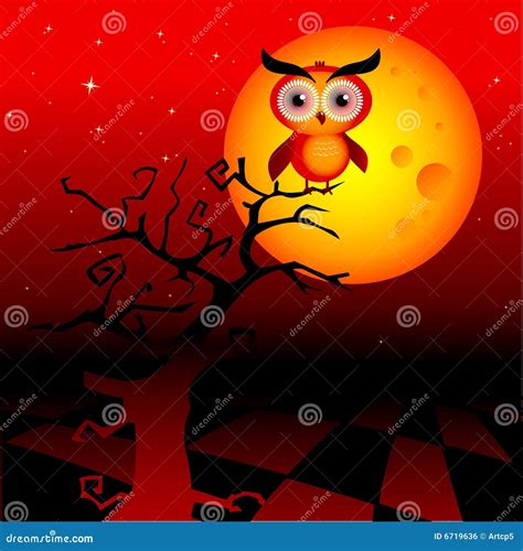 Red Owl Stock Vector Illustration Of Feather Drawing 6719636