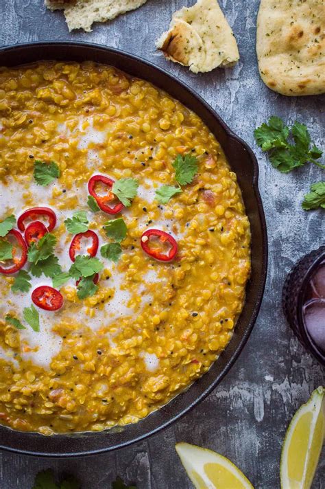 Red Lentil Dhal With Roasted Cauliflower And Butternut Squash Vegan