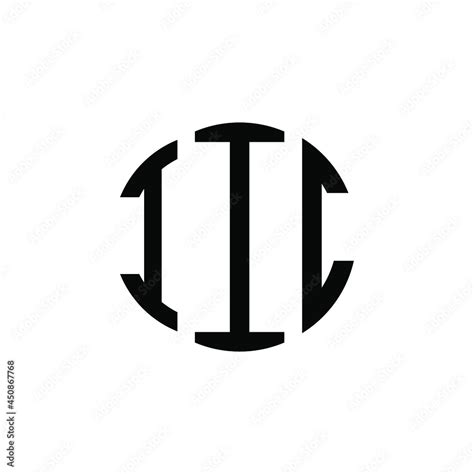 IIC letter logo design. IIC modern letter logo with black background ...