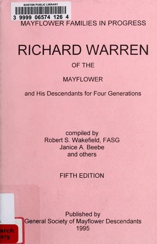 Richard Warren of the Mayflower and his descendants for four ...